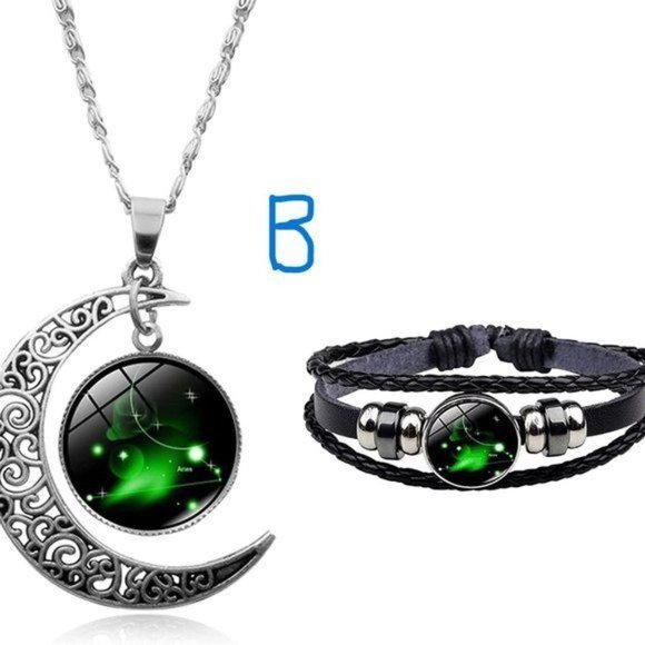 New 12 Zodiac Constellation Necklace & Constellations Beaded Hand Woven … - Picture 2 of 13